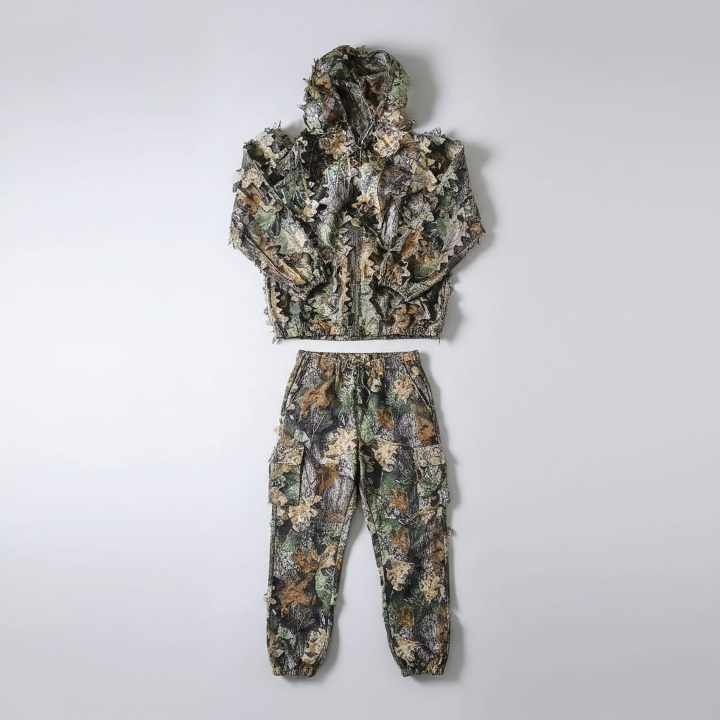 Tenue Ghillie 3D Feuilles Camouflage