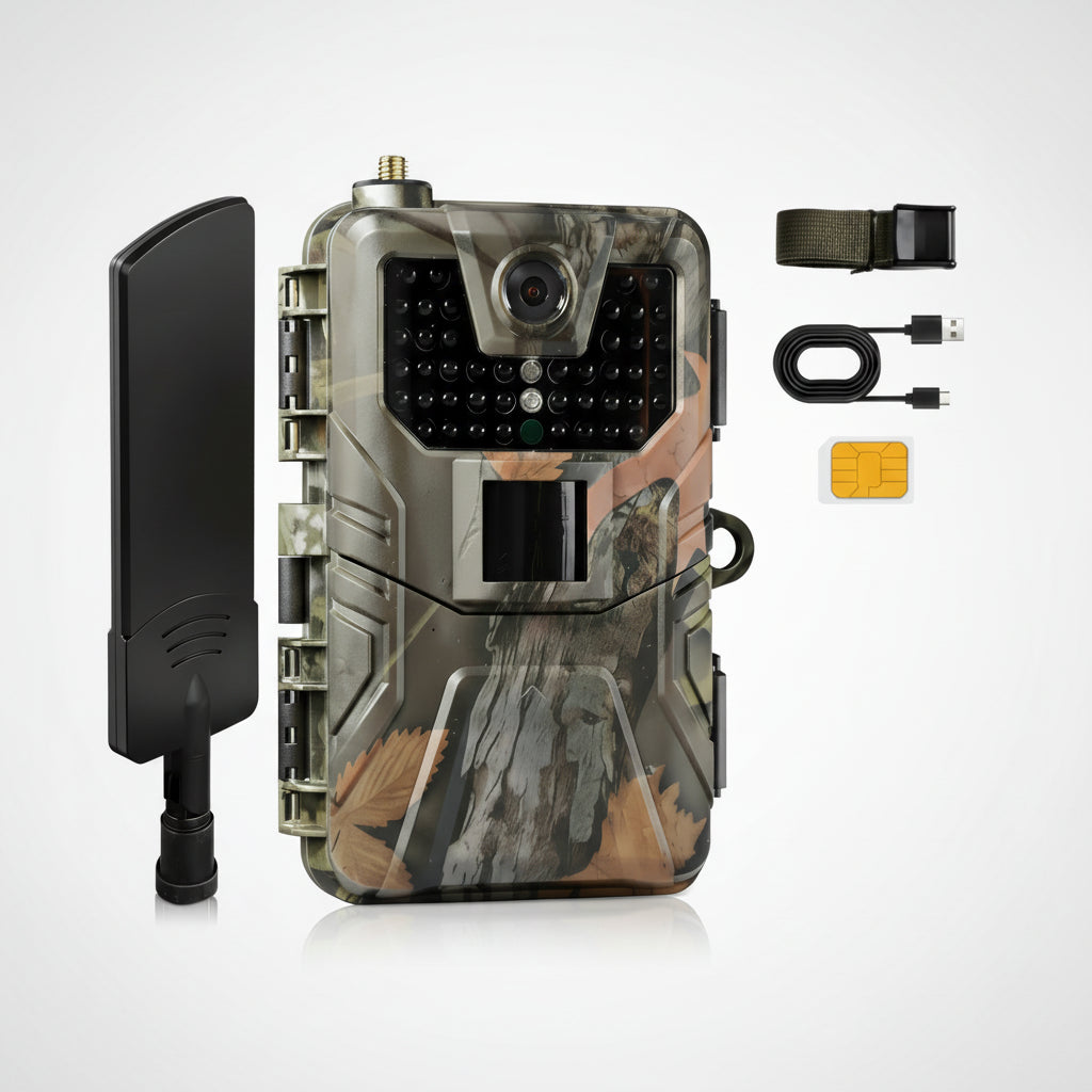 Caméra de Chasse 4G LTE 4K – 120MP Application & Cloud Gratuit (HC-900 Pro)