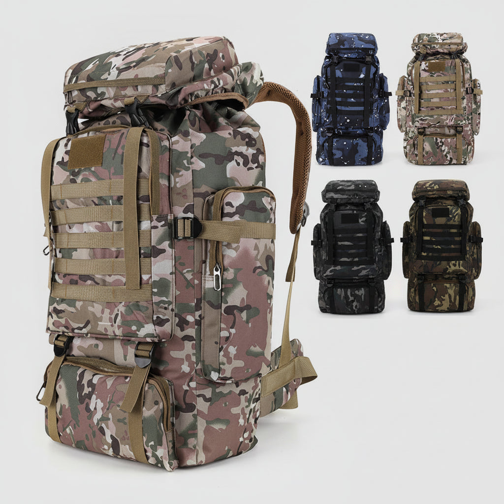 Sac à Dos Tactique 80L – Sac de Randonnée Étanche
