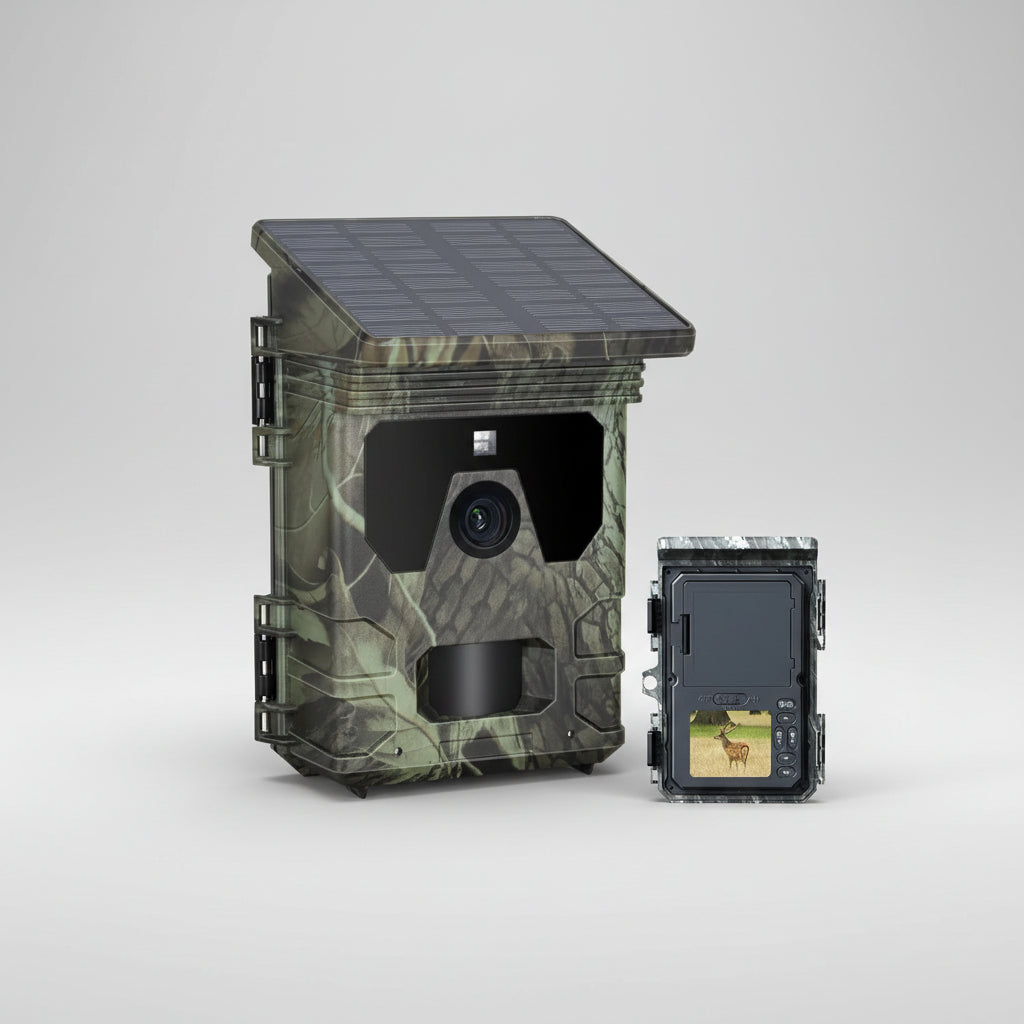 Caméra de Chasse Solaire 4K 50MP – Vision Nocturne Infrarouge IP66