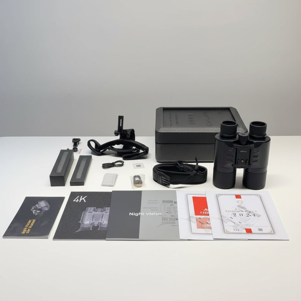 Jumelles Vision Nocturne 8× Numériques – avec Lampe Tactique