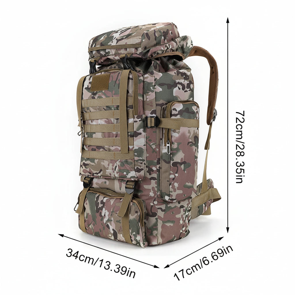 Sac à Dos Tactique 80L – Sac de Randonnée Étanche