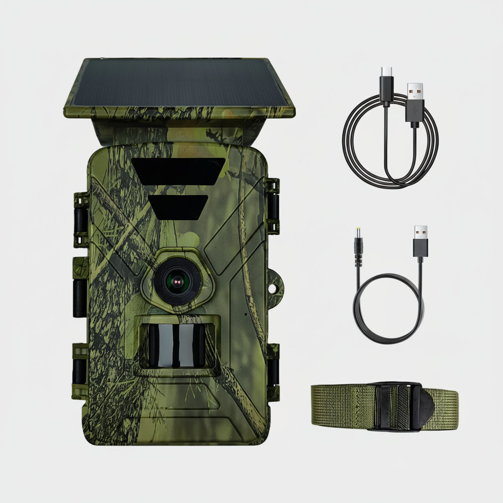 Caméra de Chasse Solaire WiFi 8K – 60MP | Vision Nocturne